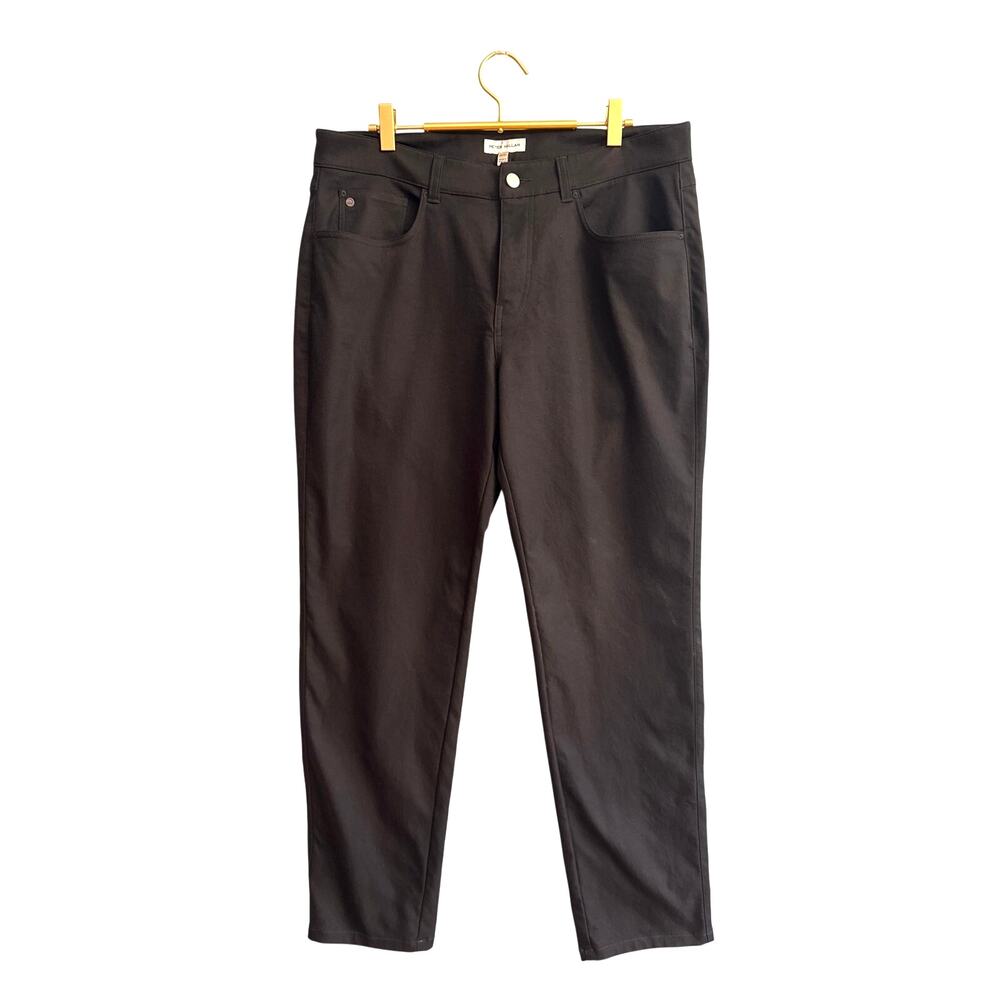 Peter Millar eb66 Classic Fit Pants Men's Size 34x32 Black Performance Trousers